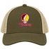 Bloomsburg Stealie Premium Unisex Trucker Cap — Design: Bloomsburg University — Moss/Khaki