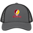 Bloomsburg Stealie Premium Unisex Trucker Cap — Design: Bloomsburg University — Charcoal/Black