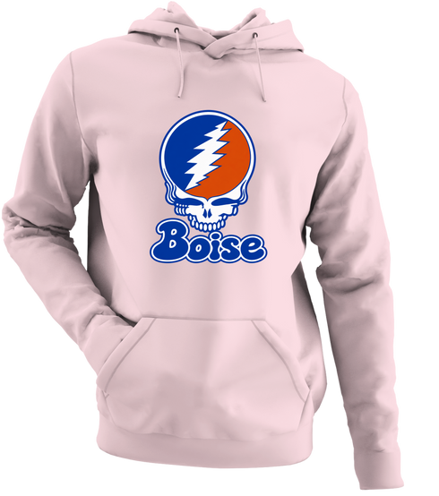 Boise Stealie Premium Unisex Hoodie — Design: Boise State University — Light Pink