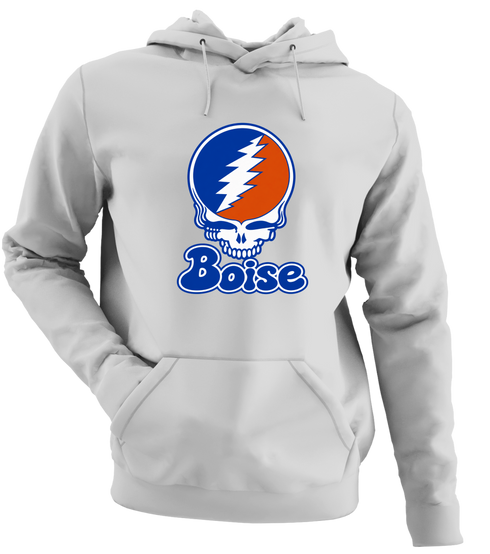Boise Stealie Premium Unisex Hoodie — Design: Boise State University — Sport Grey
