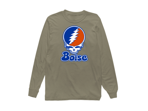 Boise Stealie Premium Unisex Long-Sleeve — Design: Boise State University — Sandstone