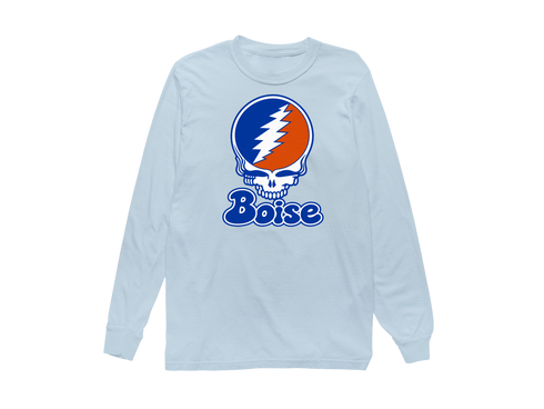 Boise Stealie Premium Unisex Long-Sleeve — Design: Boise State University — Chambray