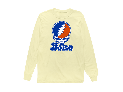 Boise Stealie Premium Unisex Long-Sleeve — Design: Boise State University — Butter