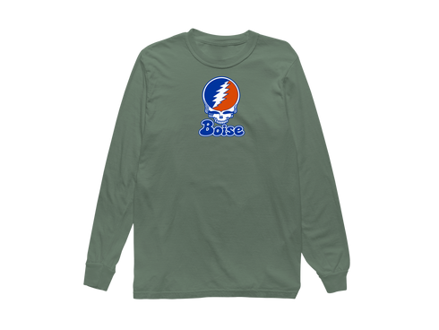 Boise Stealie Premium Unisex Long-Sleeve — Design: Boise State University — Light Green