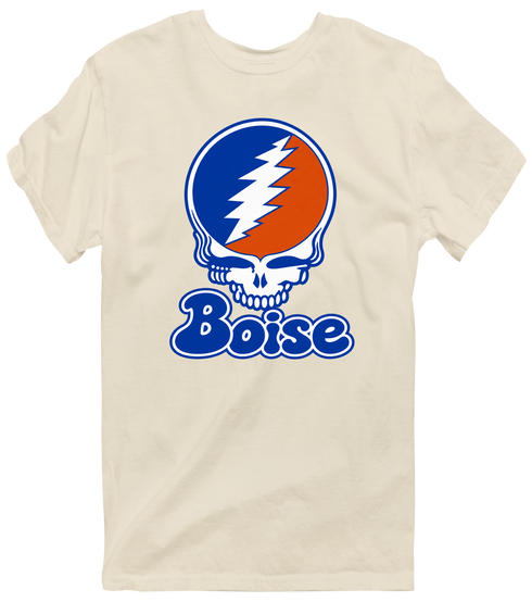Boise Stealie Premium Unisex T-Shirt — Design: Boise State University — Sand