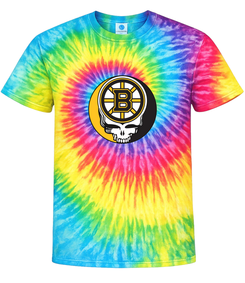 Boston Bruins Stealie Tie-Dye T-Shirt