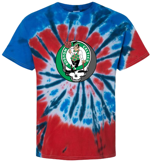 Boston Celtics Leprechaun Stealie Tie-Dye T-Shirt
