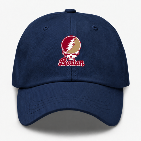 Boston Stealie Premium Unisex Dad Hat — Design: Boston College — Navy