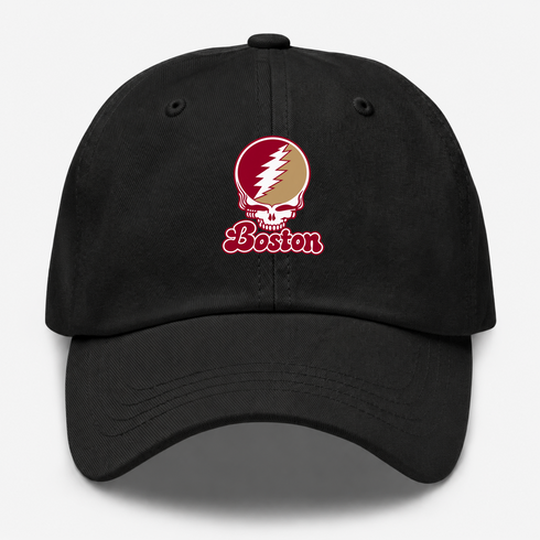 Boston Stealie Premium Unisex Dad Hat — Design: Boston College — Black