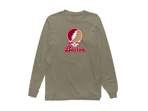 Boston Stealie Premium Unisex Long-Sleeve — Design: Boston College — Sandstone