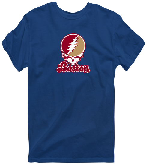 Boston Stealie Premium Unisex T-Shirt — Design: Boston College — Navy