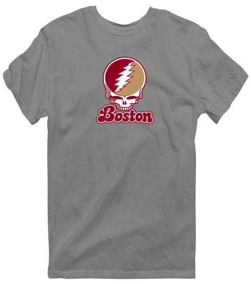 Boston Stealie Premium Unisex T-Shirt — Design: Boston College — Dark Heather