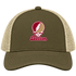 Boston Stealie Premium Unisex Trucker Cap — Design: Boston College — Moss/Khaki