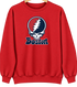 Boston Baseball Stealie Grateful Dead Crewneck — Boston Red Sox — Red