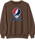 Boston Baseball Stealie Grateful Dead Crewneck — Boston Red Sox — Brown