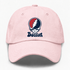 Boston Baseball Stealie Grateful Dead Dad Hat — Boston Red Sox — Pink