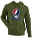 Boston Baseball Stealie Grateful Dead Hoodie — Boston Red Sox — Military Green