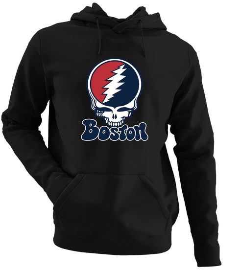 Boston Baseball Stealie Grateful Dead Hoodie — Boston Red Sox — Black