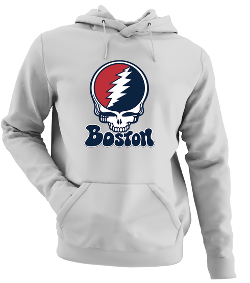 Boston Baseball Stealie Grateful Dead Hoodie — Boston Red Sox — Sport Grey