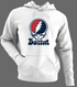 Boston Baseball Stealie Grateful Dead Hoodie — Boston Red Sox — White/Grey