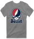 Boston Baseball Stealie Grateful Dead T-Shirt — Boston Red Sox — Dark Heather