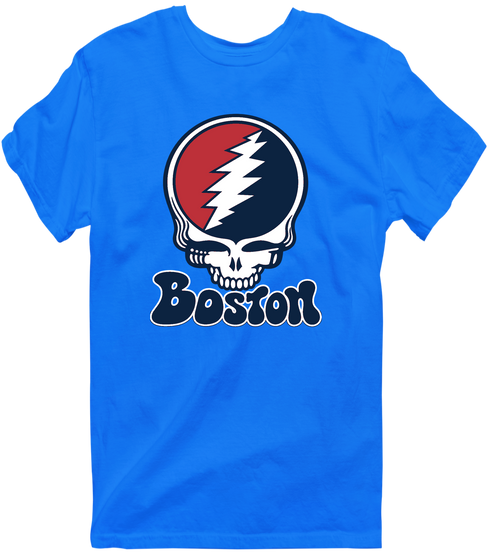 Boston Baseball Stealie Grateful Dead T-Shirt — Boston Red Sox — Royal