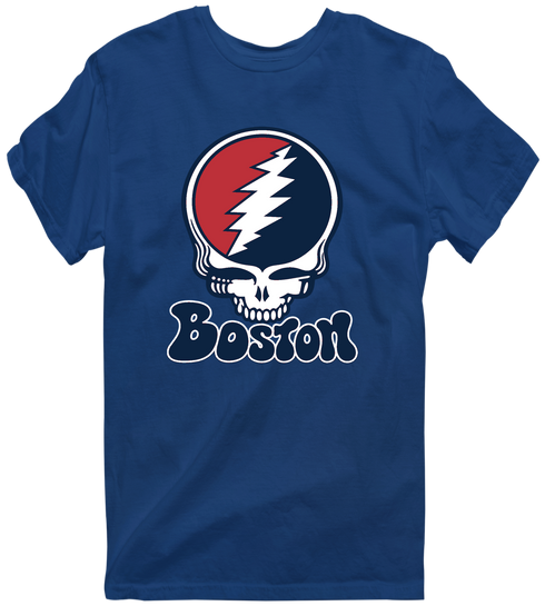 Boston Baseball Stealie Grateful Dead T-Shirt — Boston Red Sox — Navy