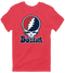 Boston Baseball Stealie Grateful Dead T-Shirt — Boston Red Sox — Heather Red