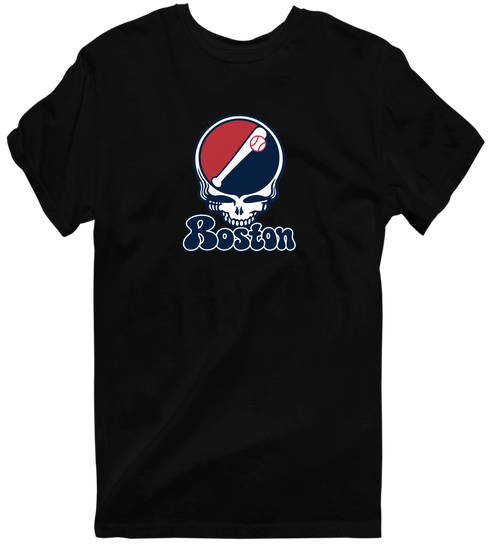 Boston Baseball Stealie Grateful Dead T-Shirt — Boston Red Sox — Black