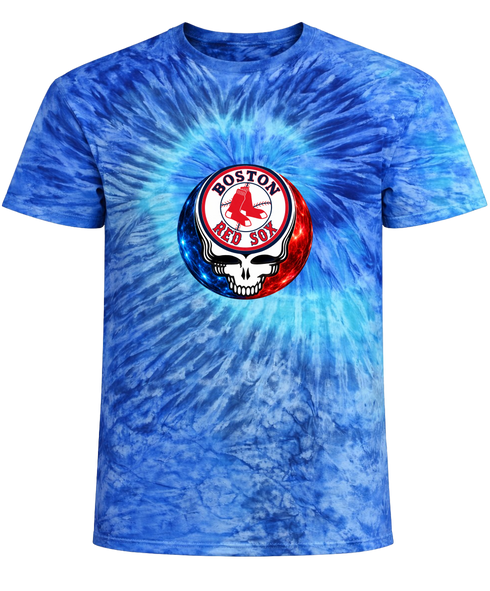 Boston Red Sox Crystal Stealie Tie-Dye T-Shirt