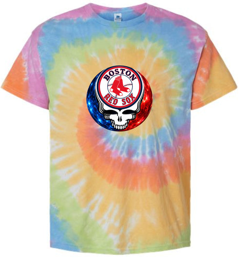 Boston Red Sox Crystal Stealie Tie-Dye T-Shirt
