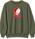 Boston Stealie Premium Unisex Crewneck — Design: Boston University — Military Green