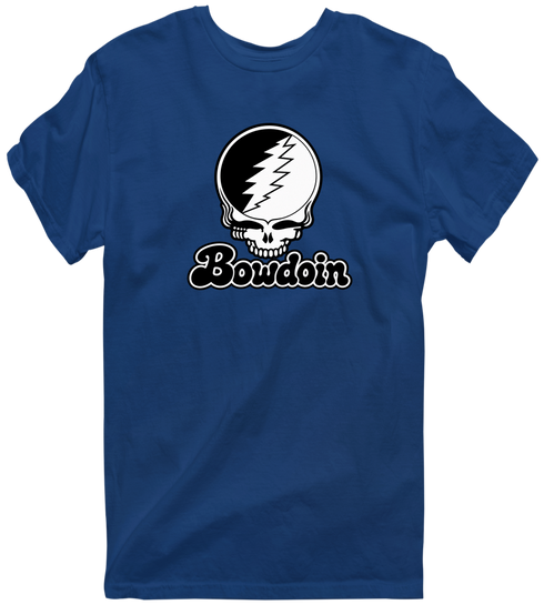 Bowdoin Stealie Premium Unisex T-Shirt — Design: Bowdoin College — Navy