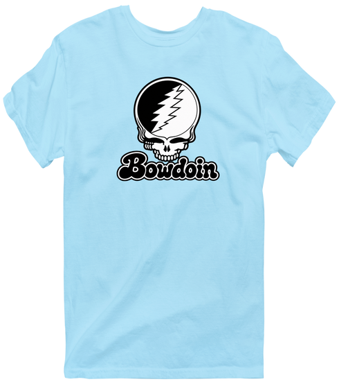 Bowdoin Stealie Premium Unisex T-Shirt — Design: Bowdoin College — Light Blue