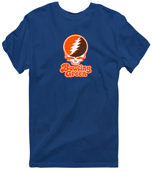 Bowling Green Stealie Premium Unisex T-Shirt — Design: Bowling Green State University — Navy