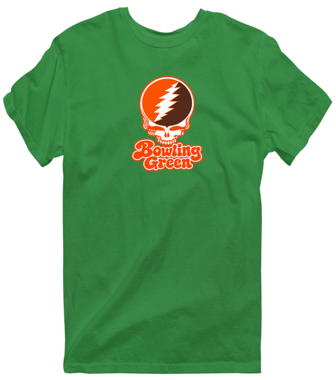 Bowling Green Stealie Premium Unisex T-Shirt — Design: Bowling Green State University — Irish Green