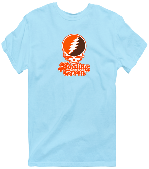 Bowling Green Stealie Premium Unisex T-Shirt — Design: Bowling Green State University — Light Blue
