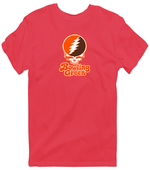 Bowling Green Stealie Premium Unisex T-Shirt — Design: Bowling Green State University — Heather Red