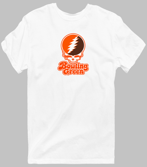 Bowling Green Stealie Premium Unisex T-Shirt — Design: Bowling Green State University — White