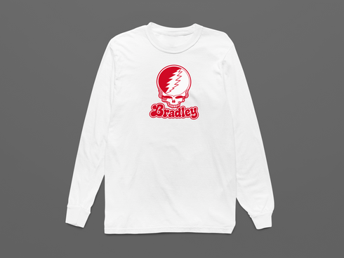 Bradley Stealie Premium Unisex Long-Sleeve — Design: Bradley University — White