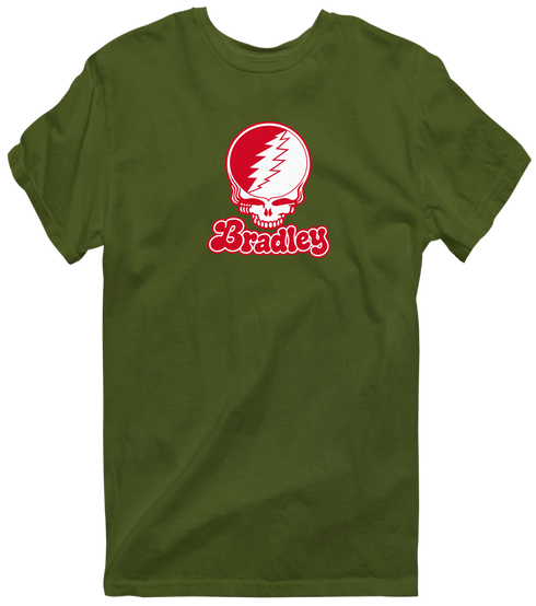 Bradley Stealie Premium Unisex T-Shirt — Design: Bradley University — Military Green