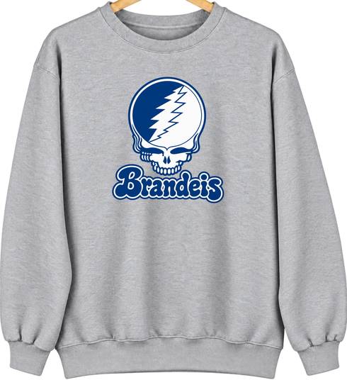 Brandeis Stealie Premium Unisex Crewneck — Design: Brandeis University — Sport Grey