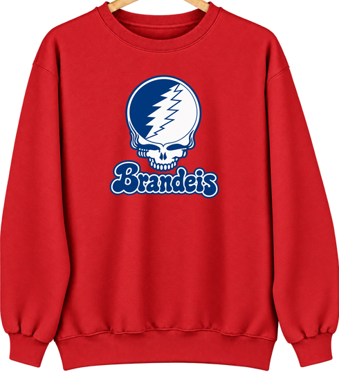 Brandeis Stealie Premium Unisex Crewneck — Design: Brandeis University — Red