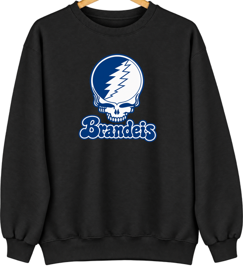 Brandeis Stealie Premium Unisex Crewneck — Design: Brandeis University — Black