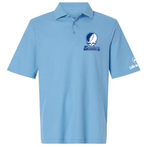 Brandeis Stealie Premium Unisex Polo — Design: Brandeis University — Blue
