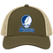 Brandeis Stealie Premium Unisex Trucker Cap — Design: Brandeis University — Moss/Khaki
