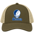 Brandeis Stealie Premium Unisex Trucker Cap — Design: Brandeis University — Moss/Khaki