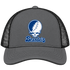 Brandeis Stealie Premium Unisex Trucker Cap — Design: Brandeis University — Charcoal/Black