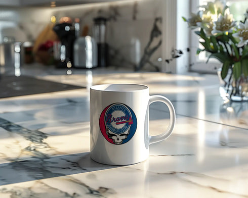 Grateful Dead - Atlanta Braves Stealie 15 Ounce Coffee Mug - StealieShop
