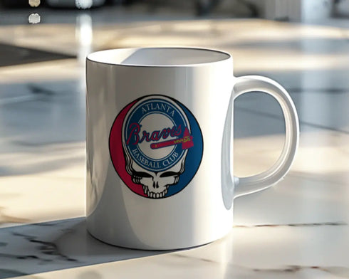Grateful Dead - Atlanta Braves Stealie 15 Ounce Coffee Mug - StealieShop